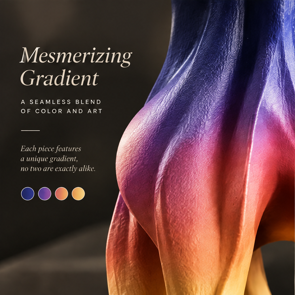Sculptural Elegance — organic gradient vase standalone product shot showing unique form inspired by nature