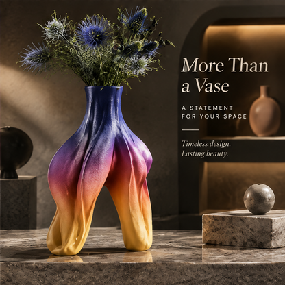 Mesmerizing Gradient close-up — seamless color flow from cobalt blue through violet, blush and warm amber to golden yellow